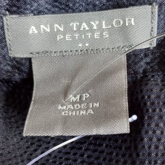 Nwt $79 ANN TAYLOR Dark Navy Button Down Shirt Sz MP  CHIC! - Picture 9 of 9